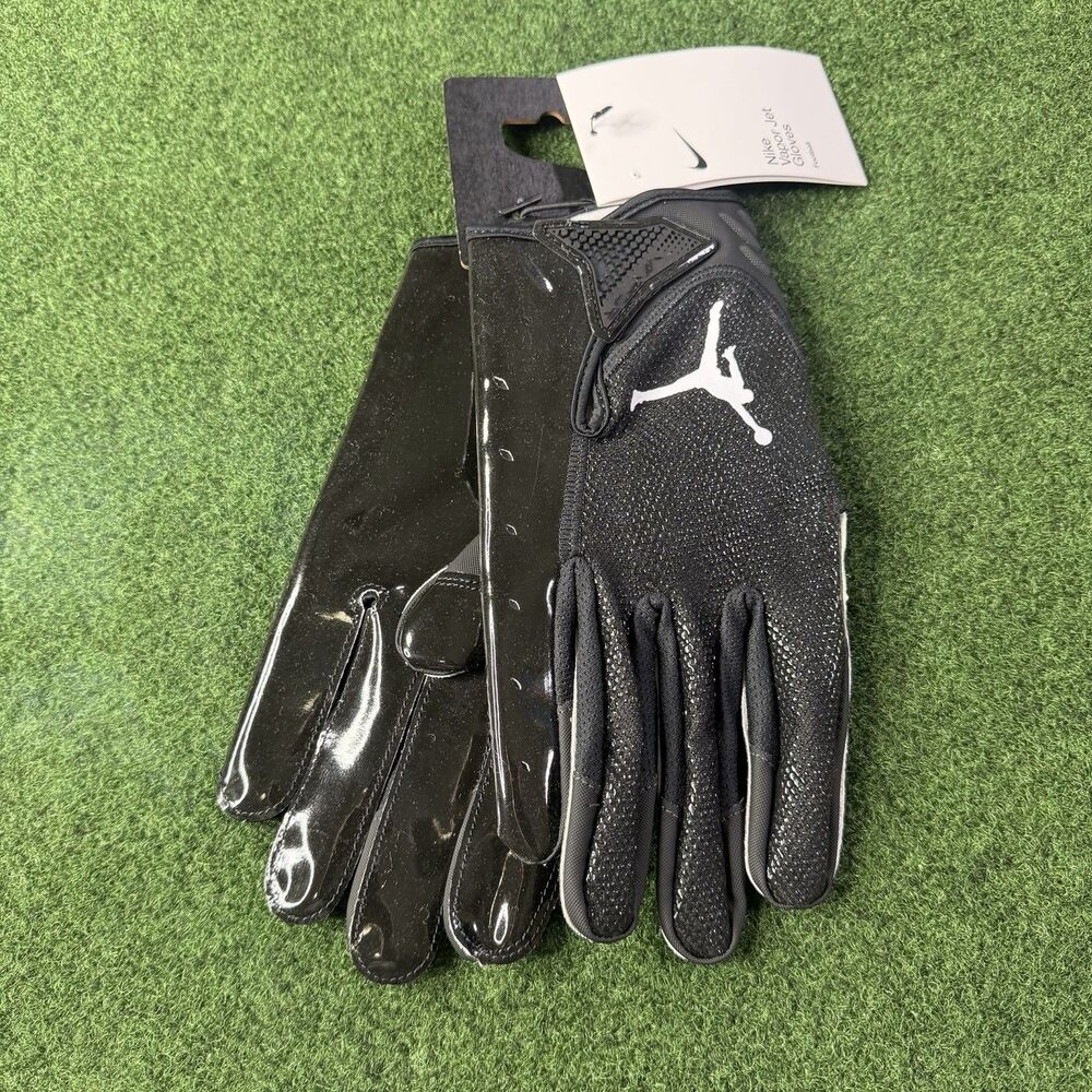 Sz XXL Nike Jordan Vapor Jet NFL Football Gloves White/Black DX4546-091 Men’s